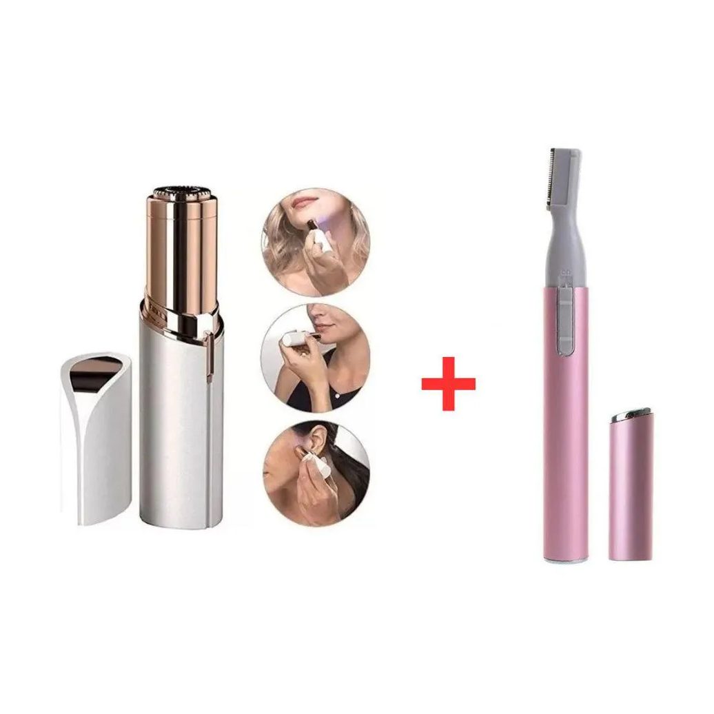 Kit Depilador Portátil para Sobrancelha e Depilador Facial Buço Aparador de Pelos