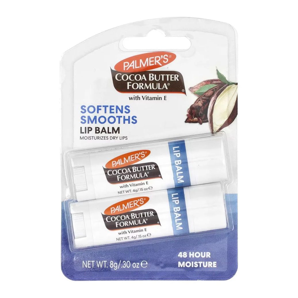 Cocoa Butter Bálsamo Labial, Manteiga de Cacau com Vitamina E, 2 unidades 4g - Palmer's