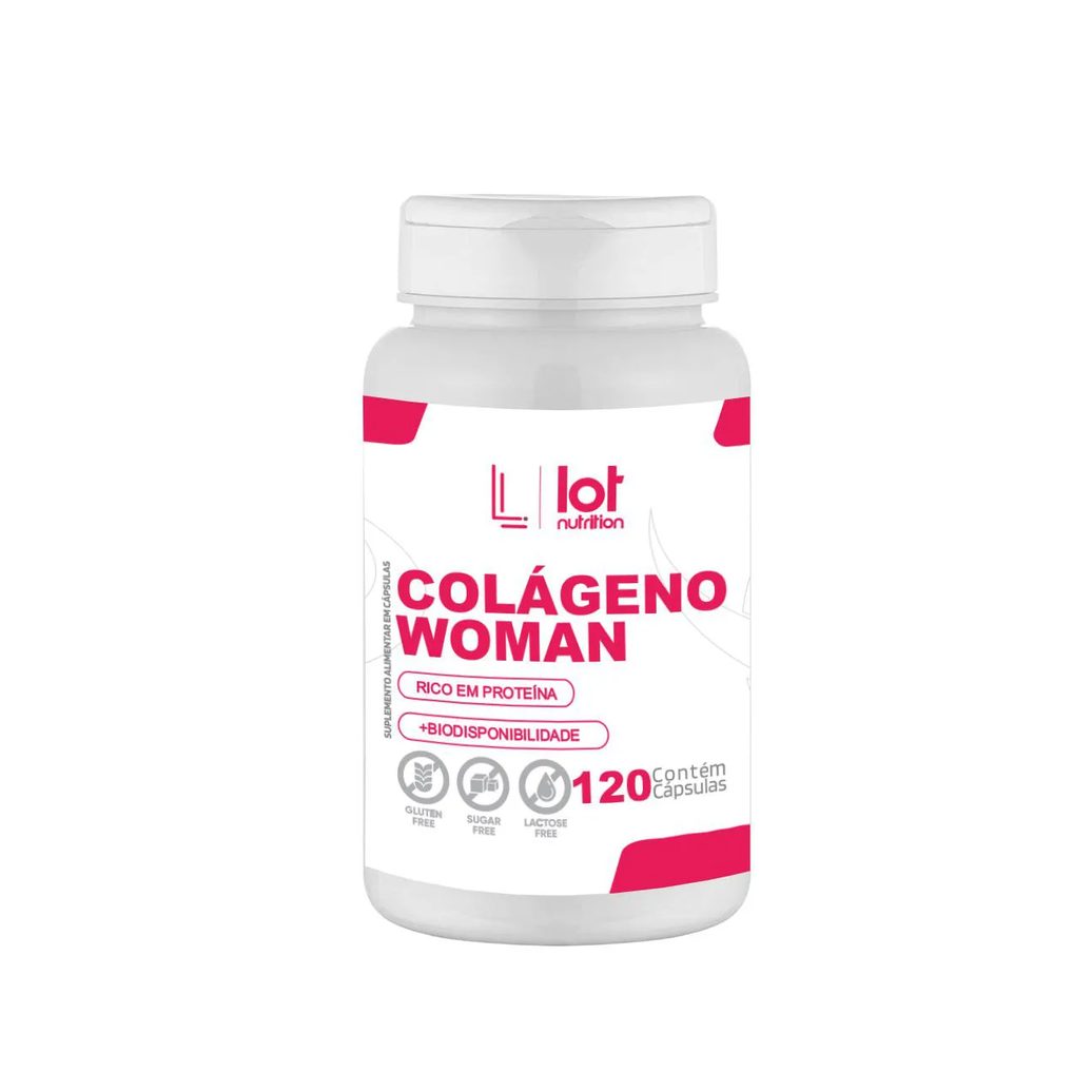 Colágeno Woman 120 cápsulas Cabelos Fortes Unhas Pele Saudável