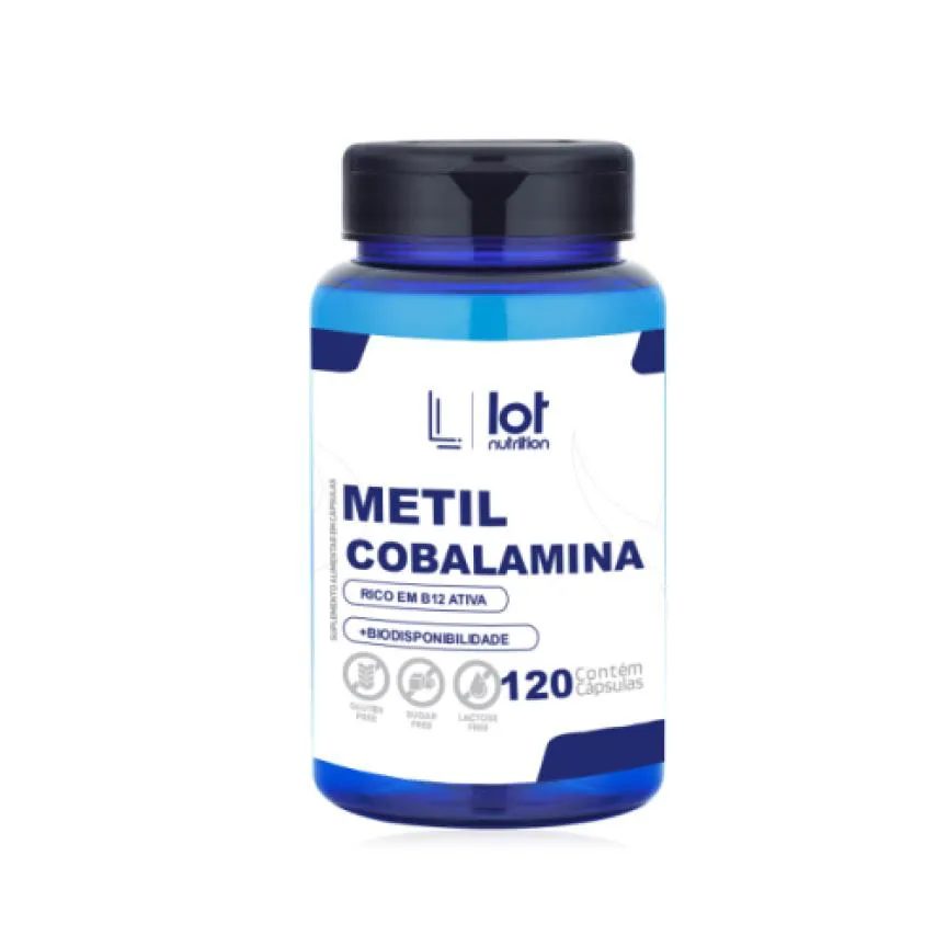 Metilcobalamina 120 cápsulas B12 Ativa Energia Sistema Nervoso