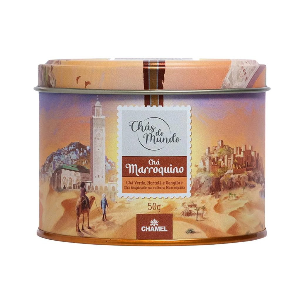 Chás do Mundo Pouch Chá Marroquino Lata 50g - Chamel