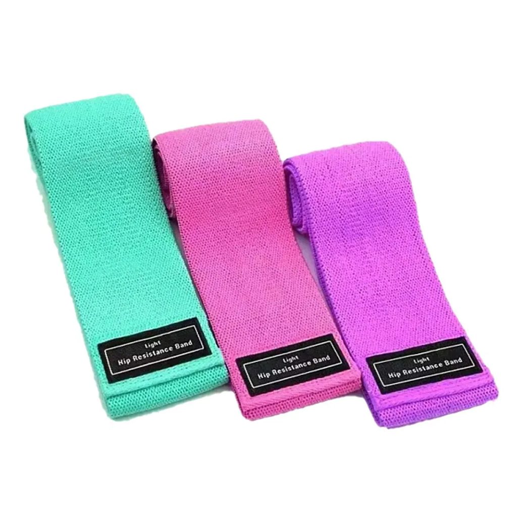 Kit 3 Faixas Elásticas de Exercicios Hip Resistance Bands