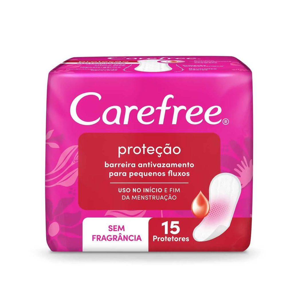 Protetor Diário Carefree Proteção Sem Perfume 15 unidades