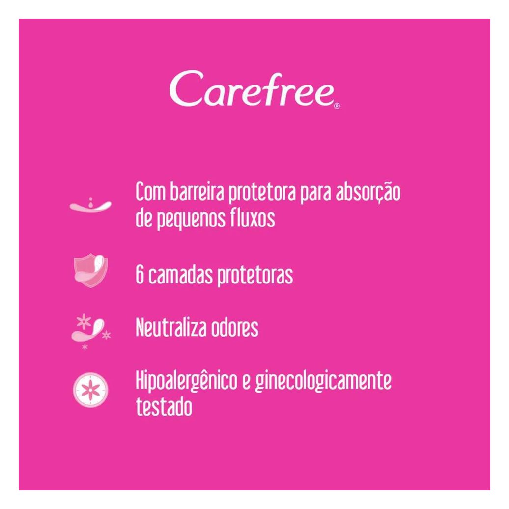 Protetor Diário Carefree Proteção Sem Perfume 15 unidades