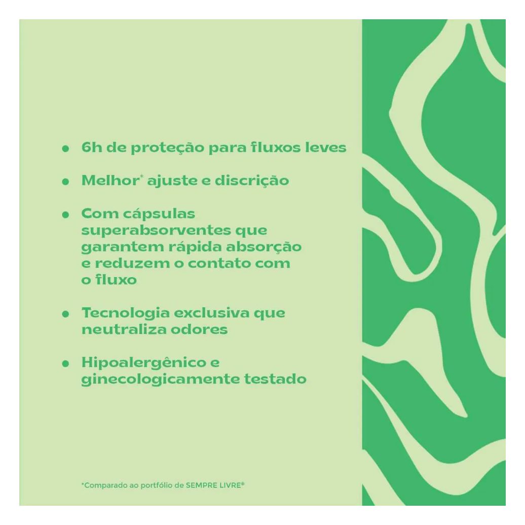 Absorvente Sempre Livre Adapt Cobertura Suave Com Abas com 32 unidades