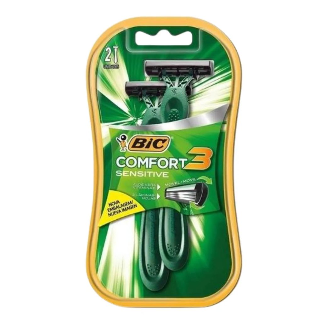 Bic Comfort 3 Pele Sensível 2 unidades