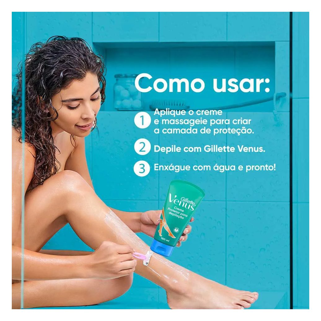 Creme Protetor para Depilação Gillette Venus Suavidade e Maciez 150ml