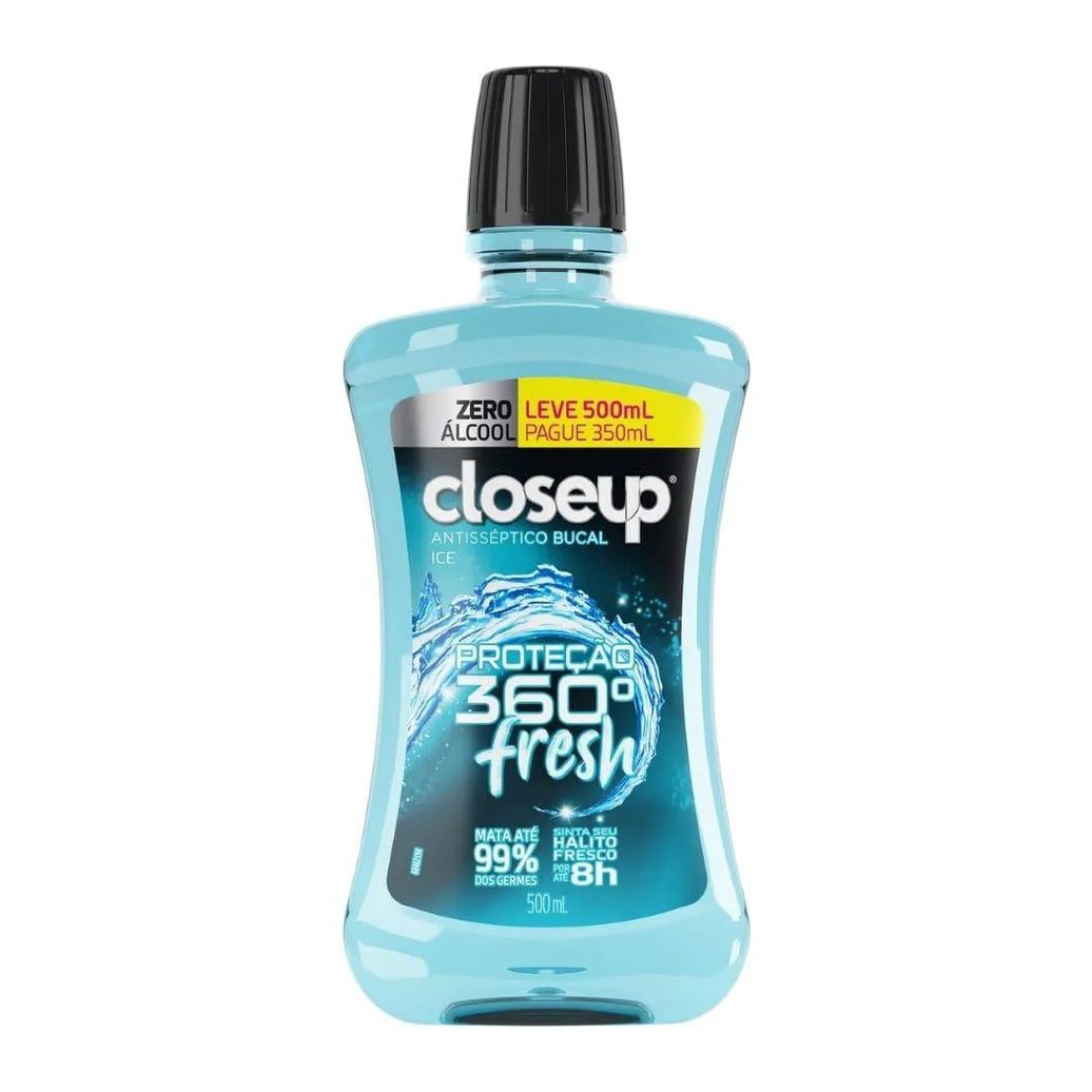 Enxaguatório Bucal Close-up 500ml Ice com Álcool