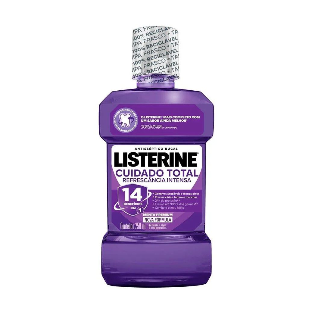 Enxaguatório Bucal Listerine Cuidado Total 14 Benefícios em 1 250ml