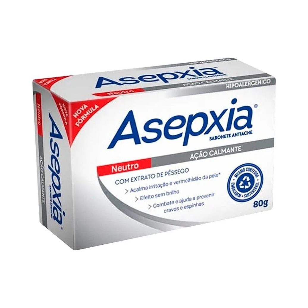 Sabonete Asepxia Neutro Ação Calmante 80g
