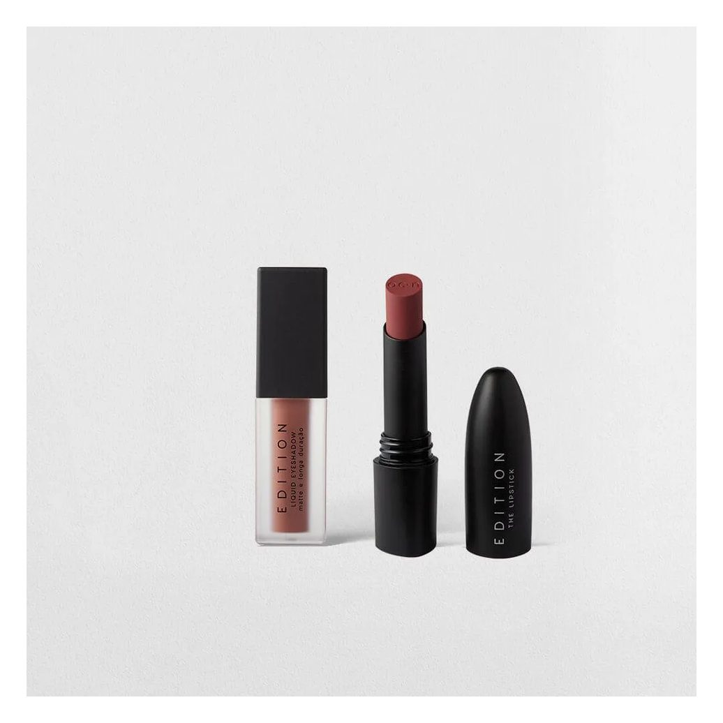 Kit Sombra Líquida Terracota Batom Terracota Matte Océane Edition