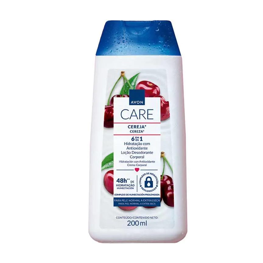 Avon Care Cereja Locao Hidratante Antioxidante Corpo 200ml