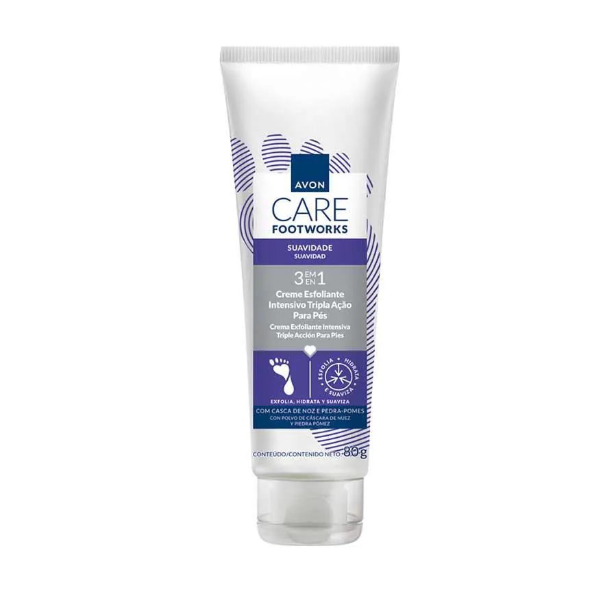 Avon Footworks Creme Esfoliante Intensivo para Pés 80g