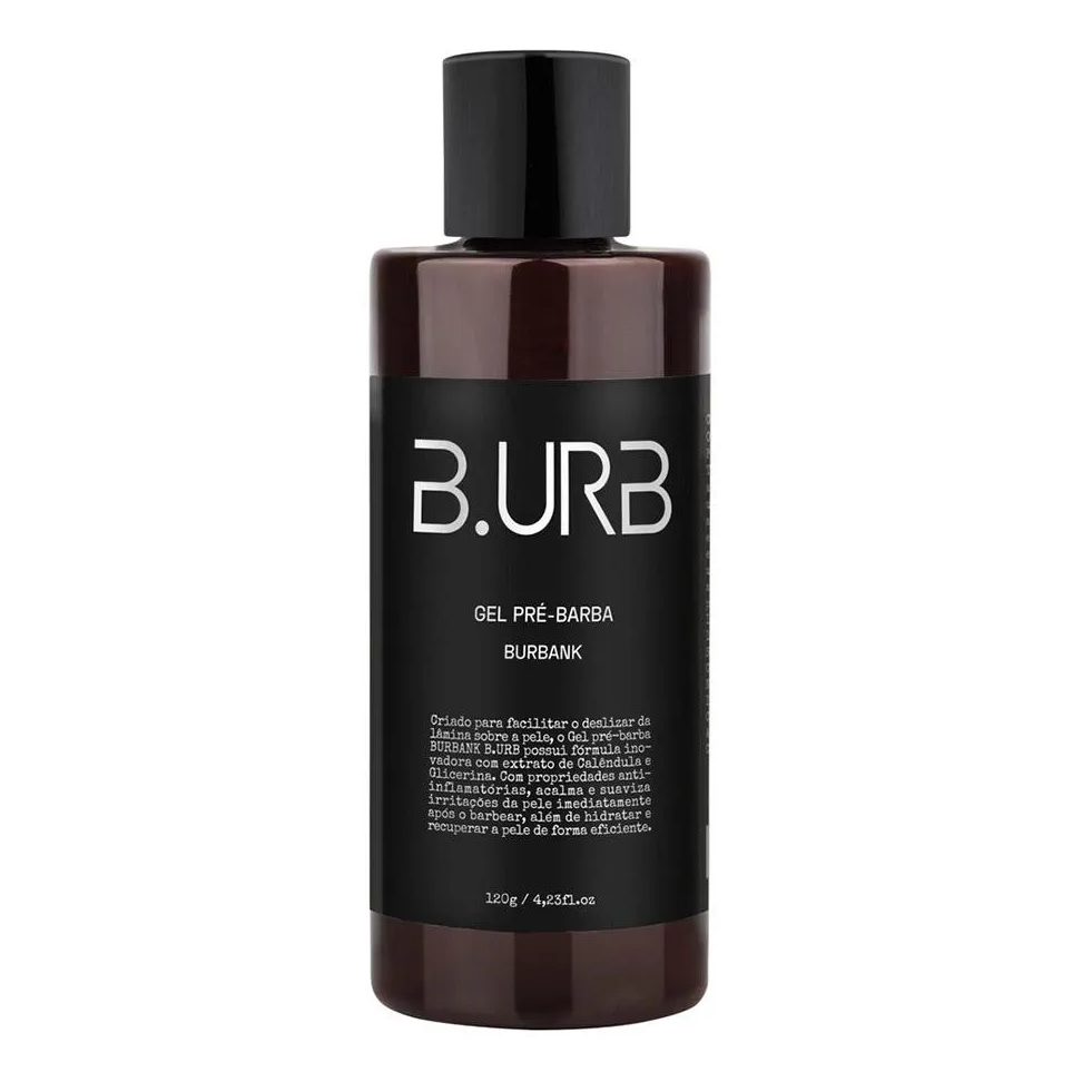 Gel Pré Barba Burbank Refrescante Anti Irritação 120g Barba Urbana B.urb