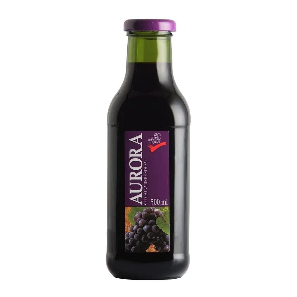 Suco de Uva Aurora Tinto Integral 500ml - Embalagem com 12 unidades
