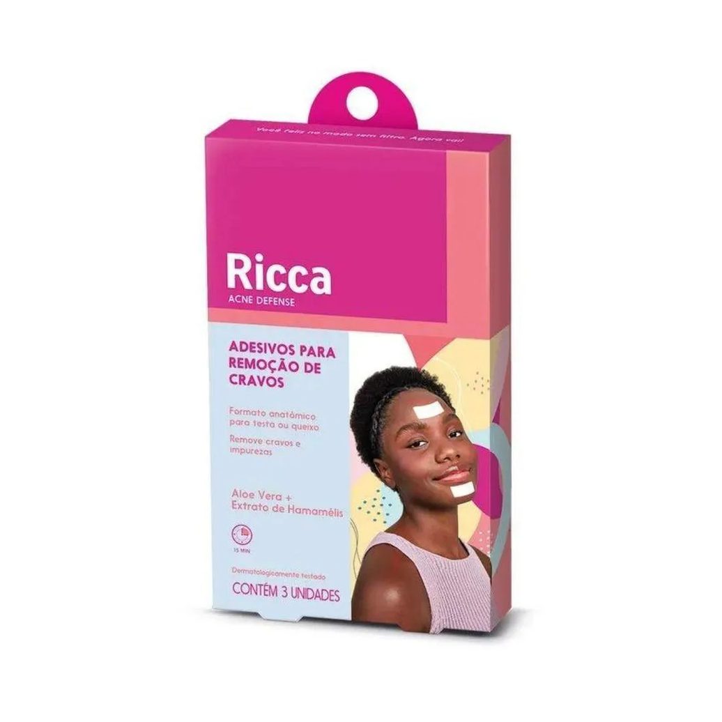 Ricca Fita Adesiva P- Retirar Cravos da Testa e Queixo 3pcs