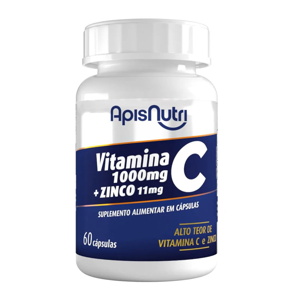 Vitamina C + Zinco 1100mg (60 caps) - Padrão: Único