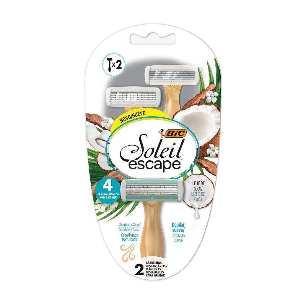 Aparelho de Depilação BIC Soleil Escape 2 unidades