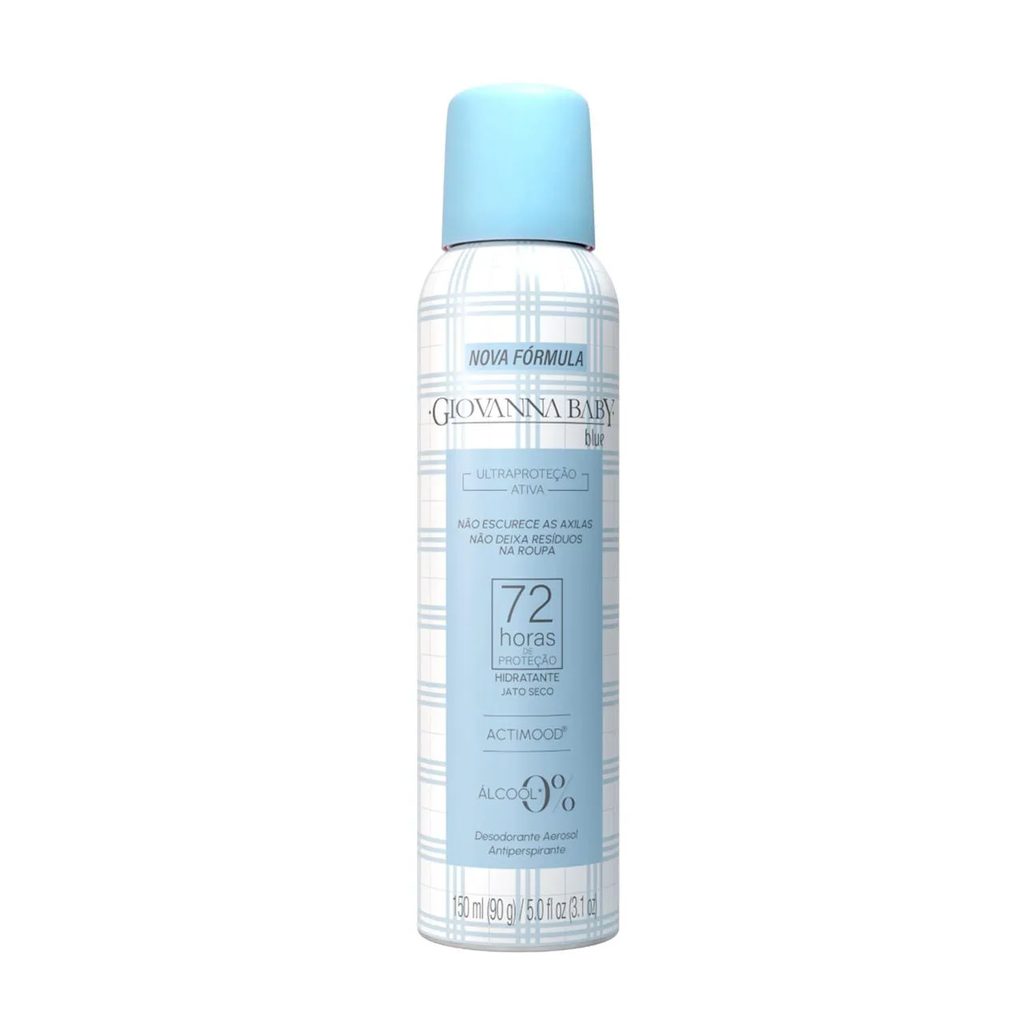 Desodorante Antiperspirante Aerossol Giovanna Baby Blue 72h 150ml