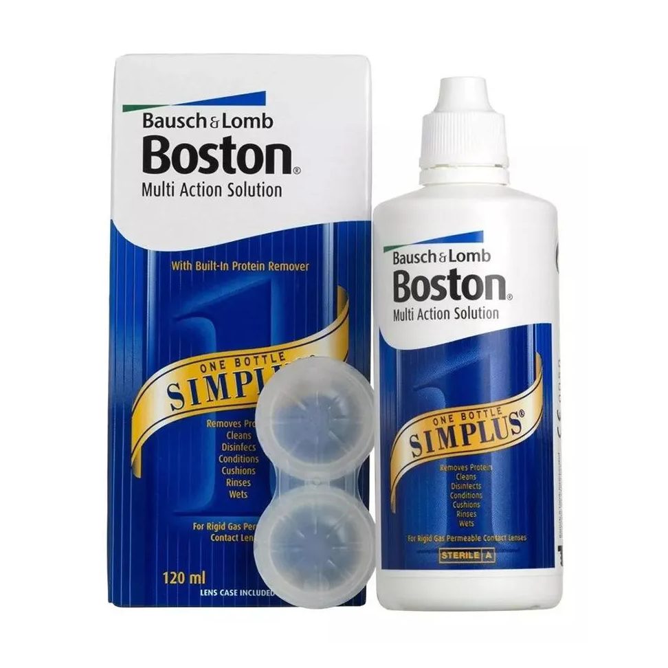 Solução Multiação para Lentes Rígidas - Boston Simplus 120ML Bausch + Lomb