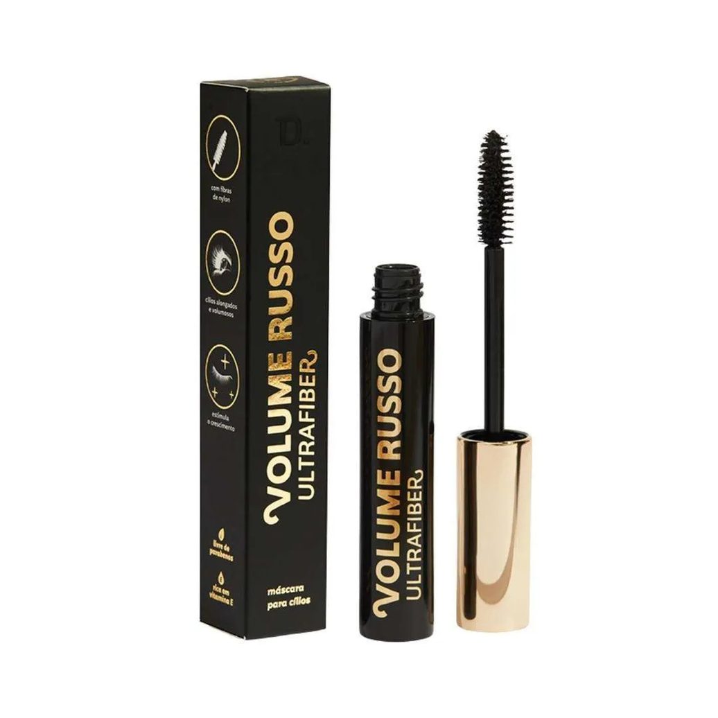 Máscara para Cílios 9g Dailus Volume Intenso e Alongamento Duradouro - Volume Russo Ultrafiber