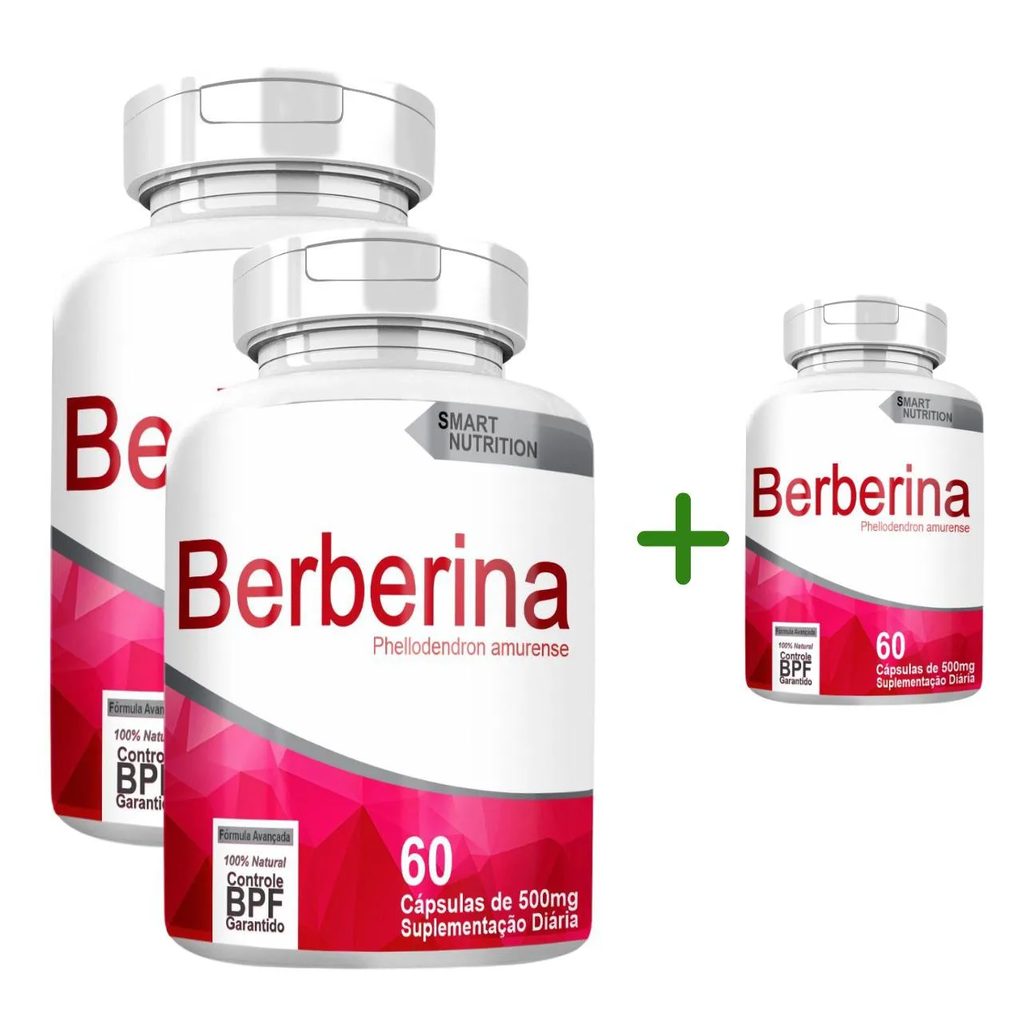 Berberina Compre 2 Leve 3 com Total de 180 Capsulas