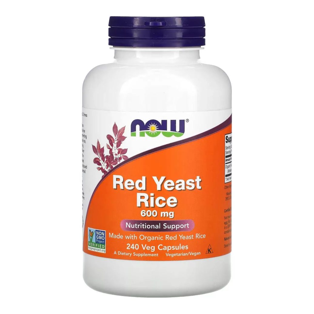 Arroz de Levedura Vermelha 600mg 240 Capsulas - Now Foods