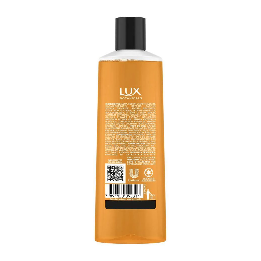 Sabonete Líquido Corporal Lux Botanicals Gardênia e Óleo de Amêndoas 250ml