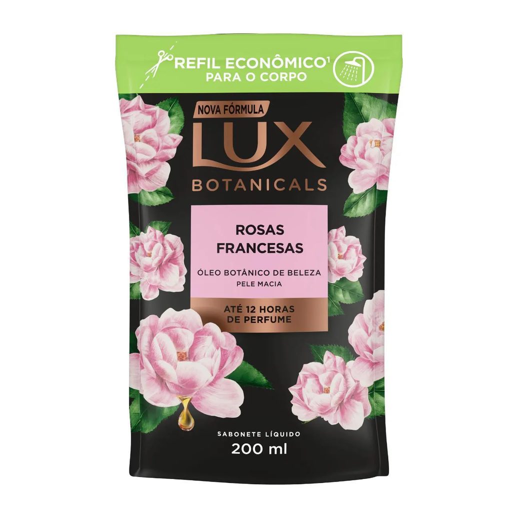 Refil Sabonete Líquido Lux Botanicals Rosas Francesas com 200ml