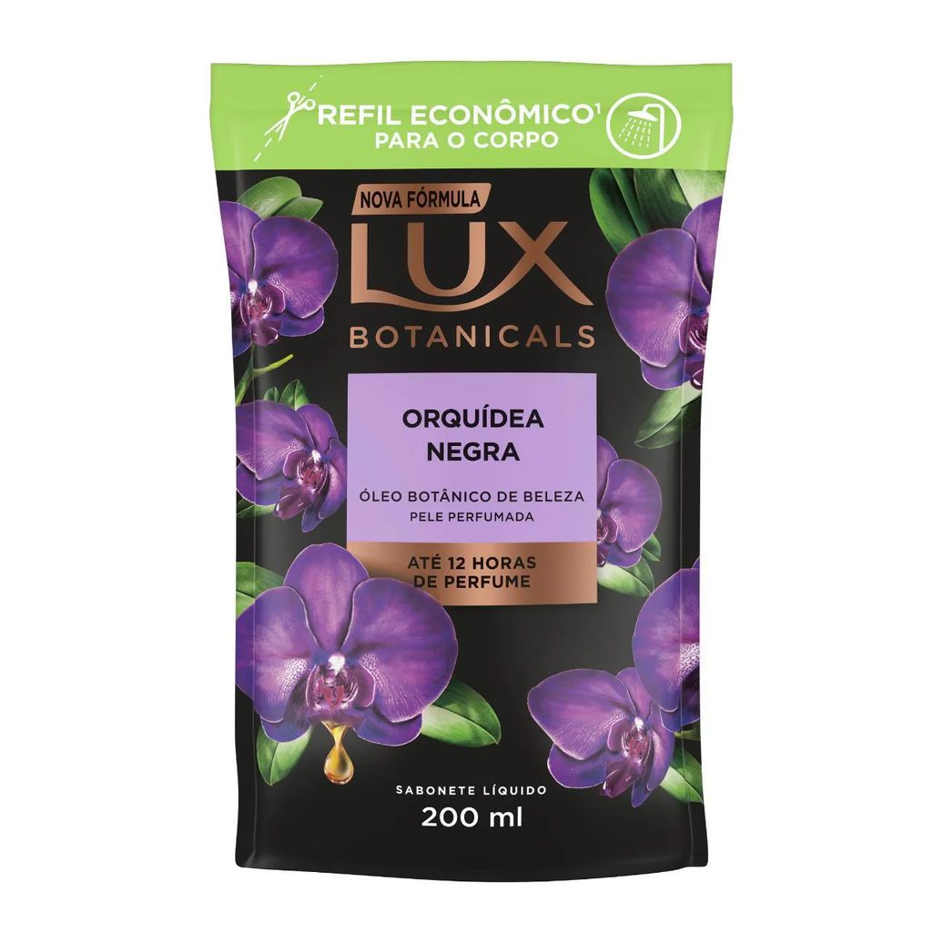 Sabonete Líquido Lux Botanicals Orquídea Negra Refil com 200ml