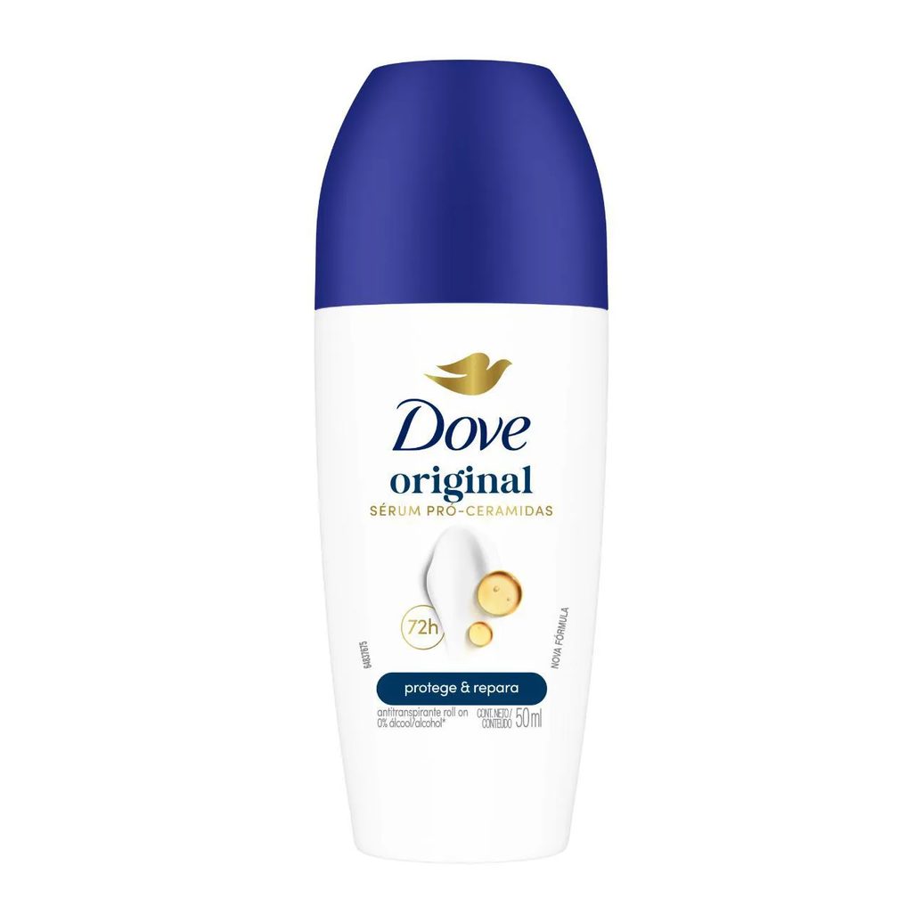 Desodorante Antitranspirante Roll-On Dove Original Feminino Sem Álcool 48h 50ml