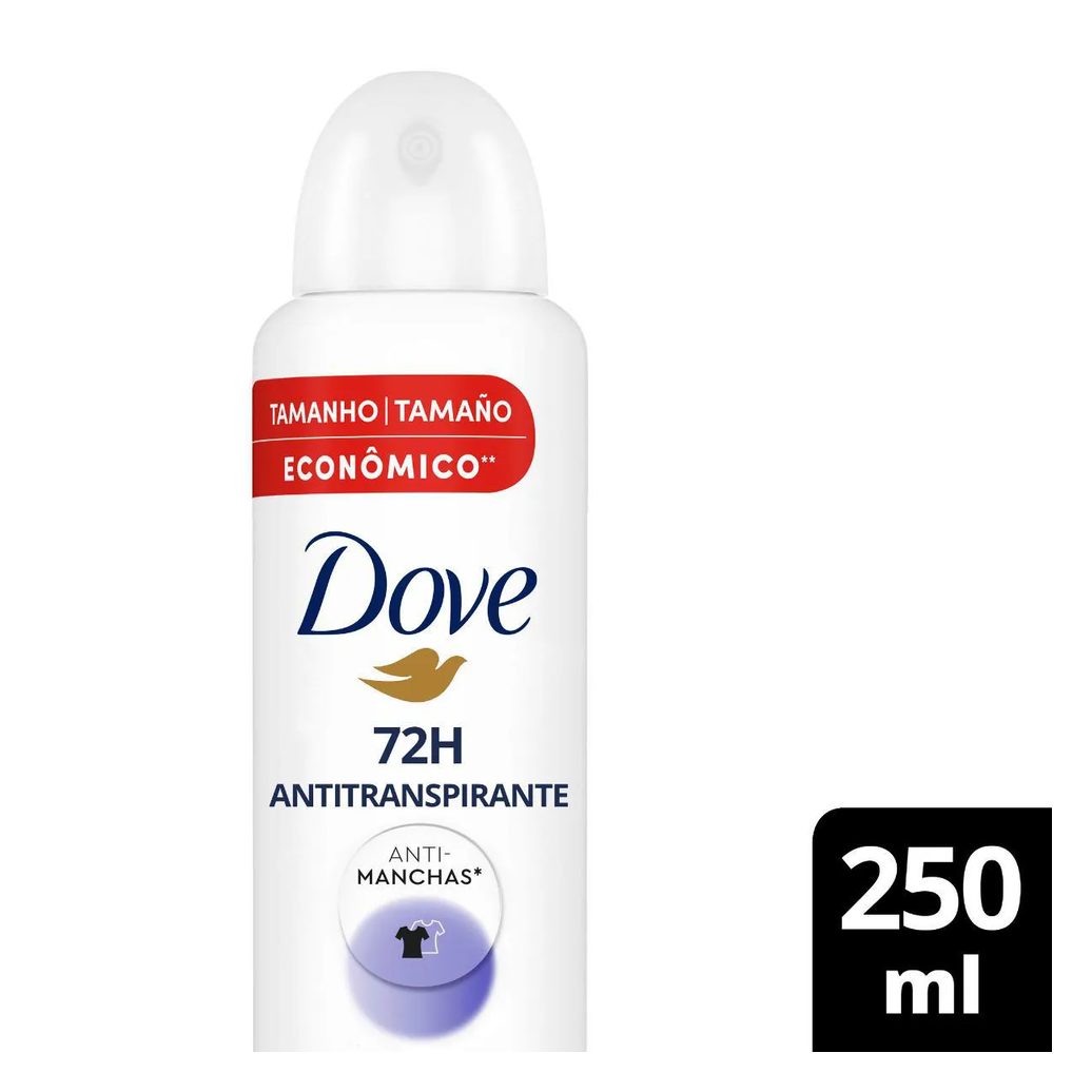 Desodorante Antitranspirante Aerosol Dove Invisible Dry Feminino 48h 250ml