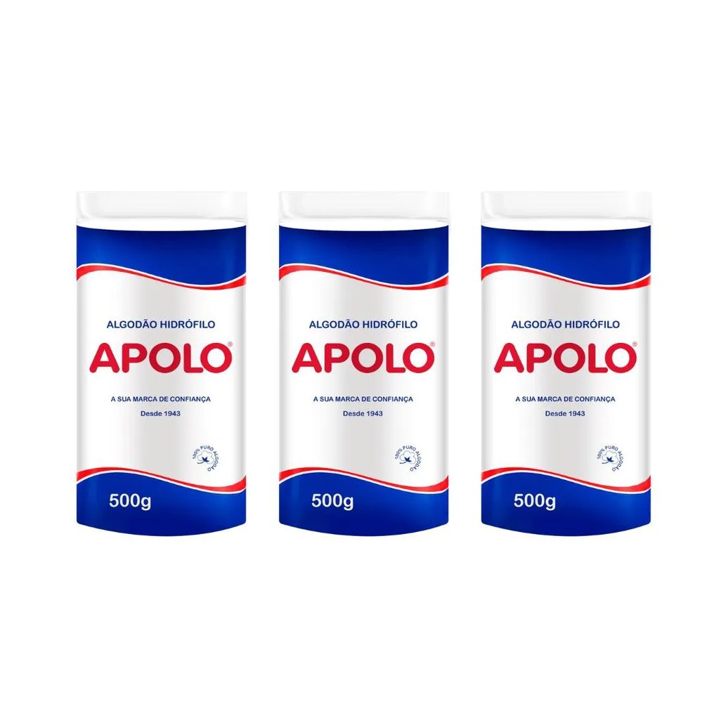 Algodao Apolo 500g - Kit C / 3un