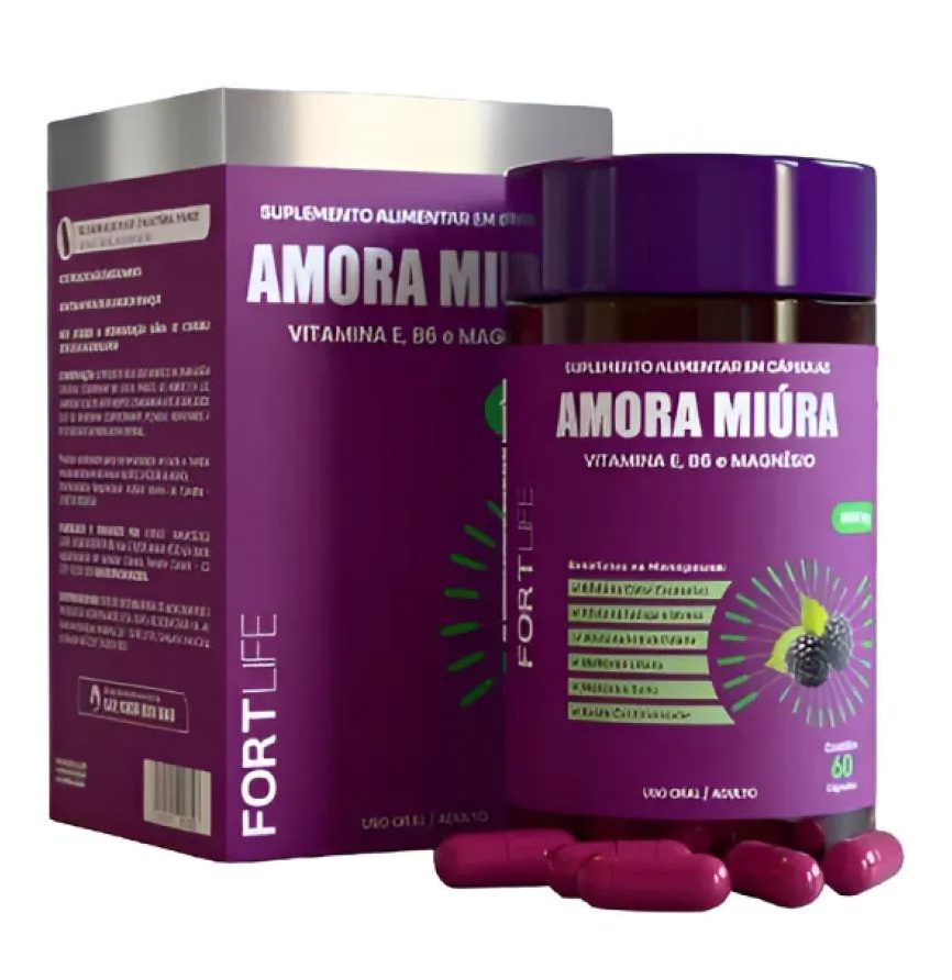 Amora Miúra Suplemento Alimentar 1000mg Fortlife C/60 cápsulas