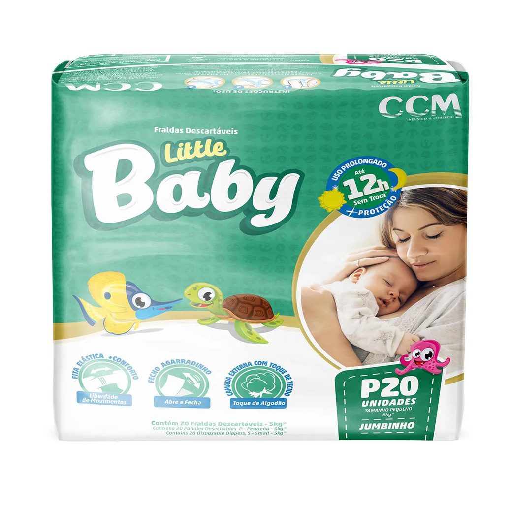 Fralda Descartável Little Baby Jumbinho P 20 unidades