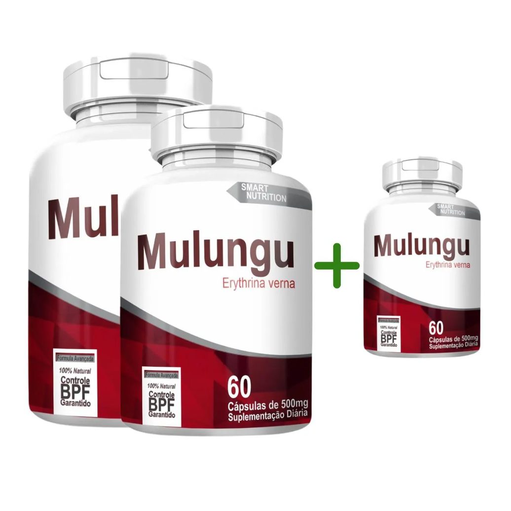 Mulungu Compre 2 Leve 3 com Total de 180 Capsulas