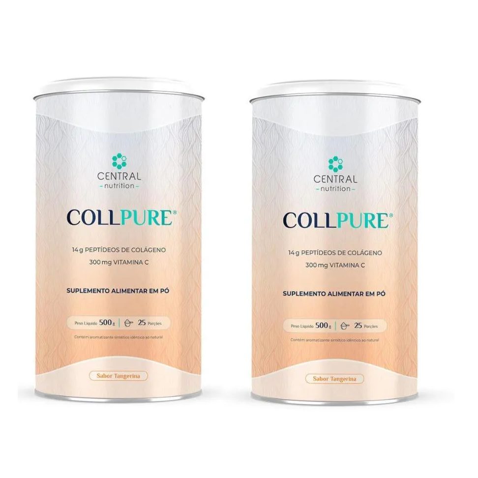 Kit com 2 Collpure 500g - Central Nutrition Sabor:tangerina