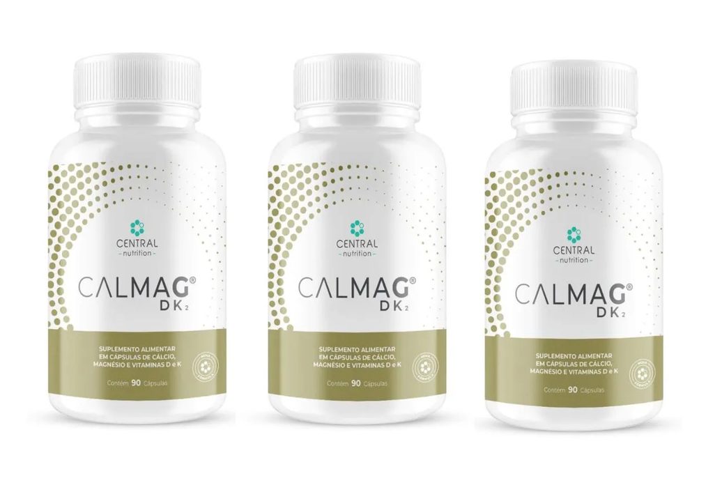 Kit com 3 Calmag Dk2 2 90 cápsulas - Central Nutrition