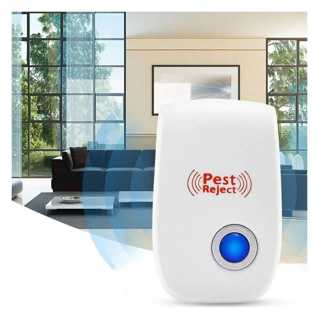 REPELENTE ELETRÔNICO ULTRASSÔNICO ANTI-PRAGAS Branco