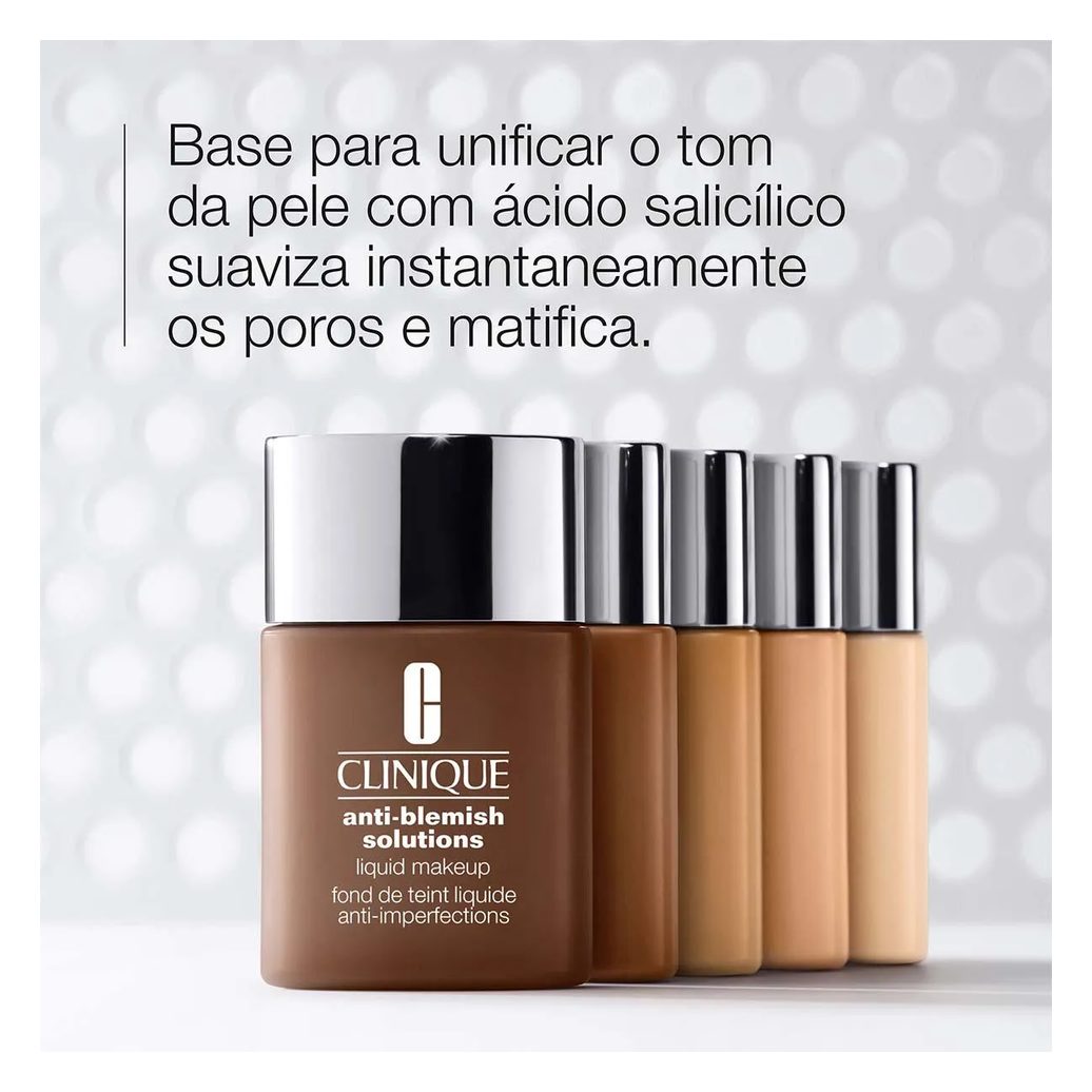 Base Líquida Clinique Anti-Blemish Solutions Tratamento Para Acnes 30ml - CN 52 Neutral