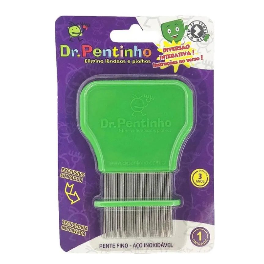 Pente Fino de Aço Inoxidável Dr. Pentinho 1 Unidade