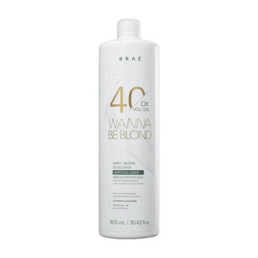 Brae - Wanna Be Blond 12% - Agua Oxigenada 40 Volumes 900 Ml