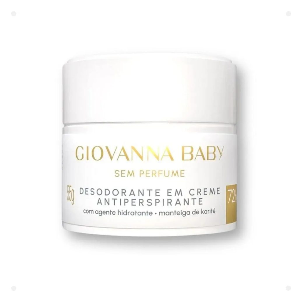 Desodorante em Creme Antiperspirante Giovanna Baby sem Perfume 72h 55g