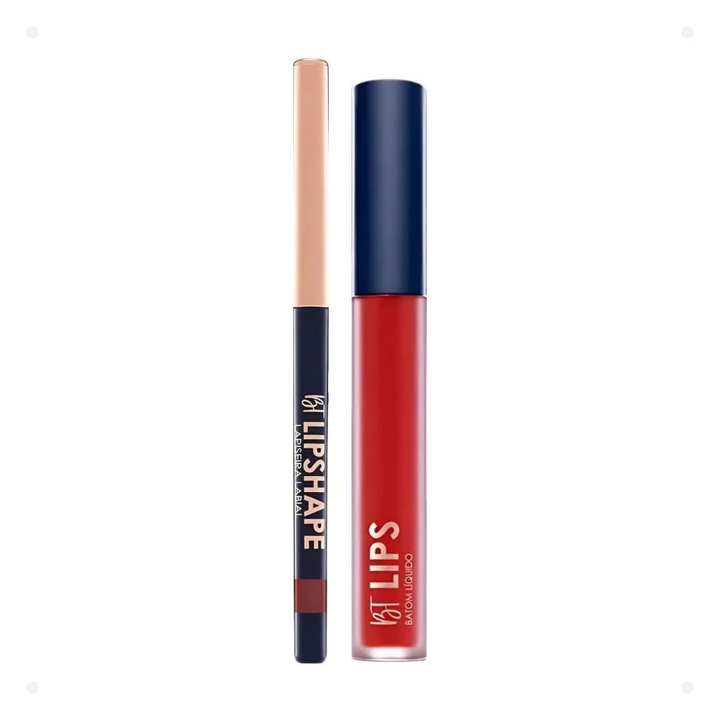 Kit Bruna Tavares Bt: Batom Líquido Bruna e Lapiseira Labial Red Carpet