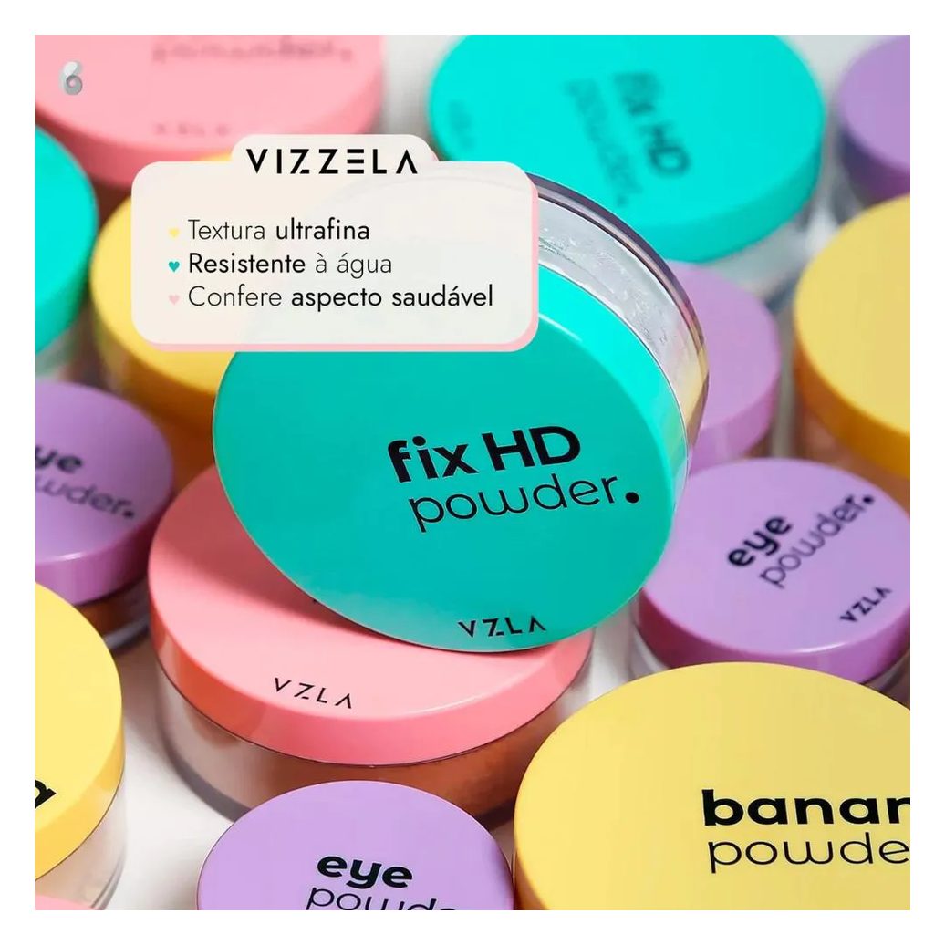 Pó Translucido Fix Hd Powder Vizzela 15g