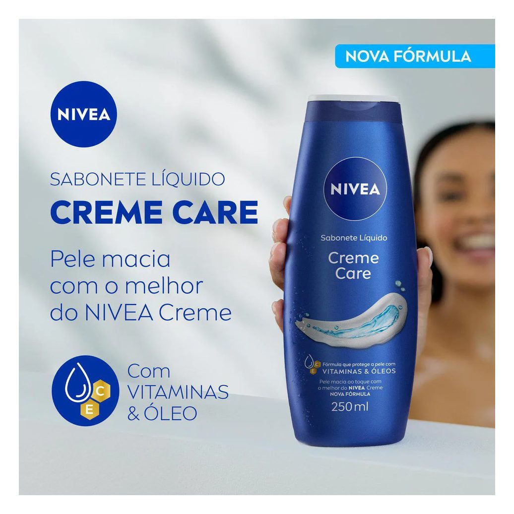 Sabonete Líquido Nivea Creme Care 250ml