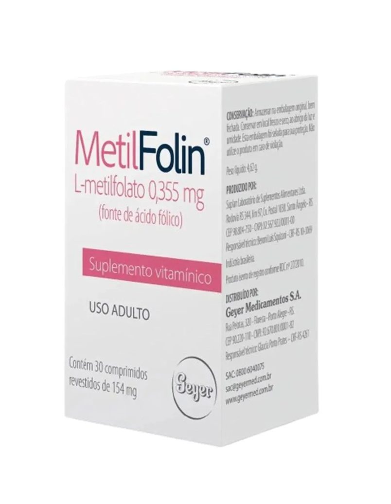 Suplemento Metilfolin 30 comprimidos - Megalabs
