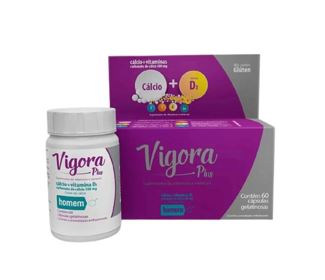 Vigora Plus Homem Cálcio Calcium +vit D3 C/ 60 cápsulas
