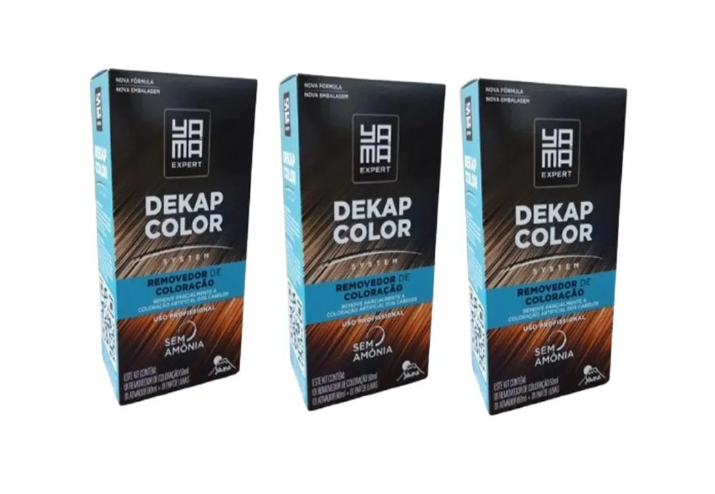 Kit 3 Removedor de Coloração Dekap Color Sistem 120ml - Yama