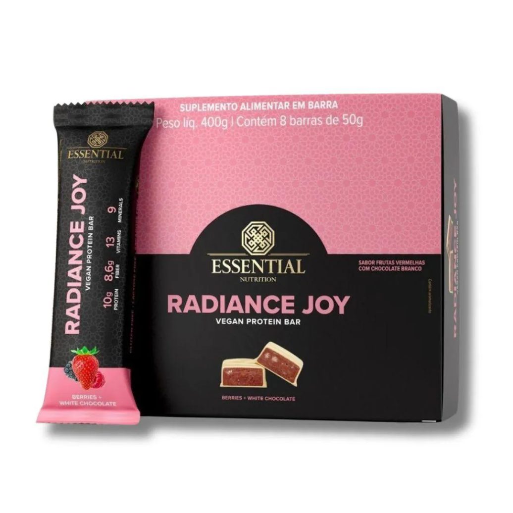 Barrinha Frutas Vermelhas Radiance Joy Essential Nutrition (8 unidades de 50G) unidades Unica
